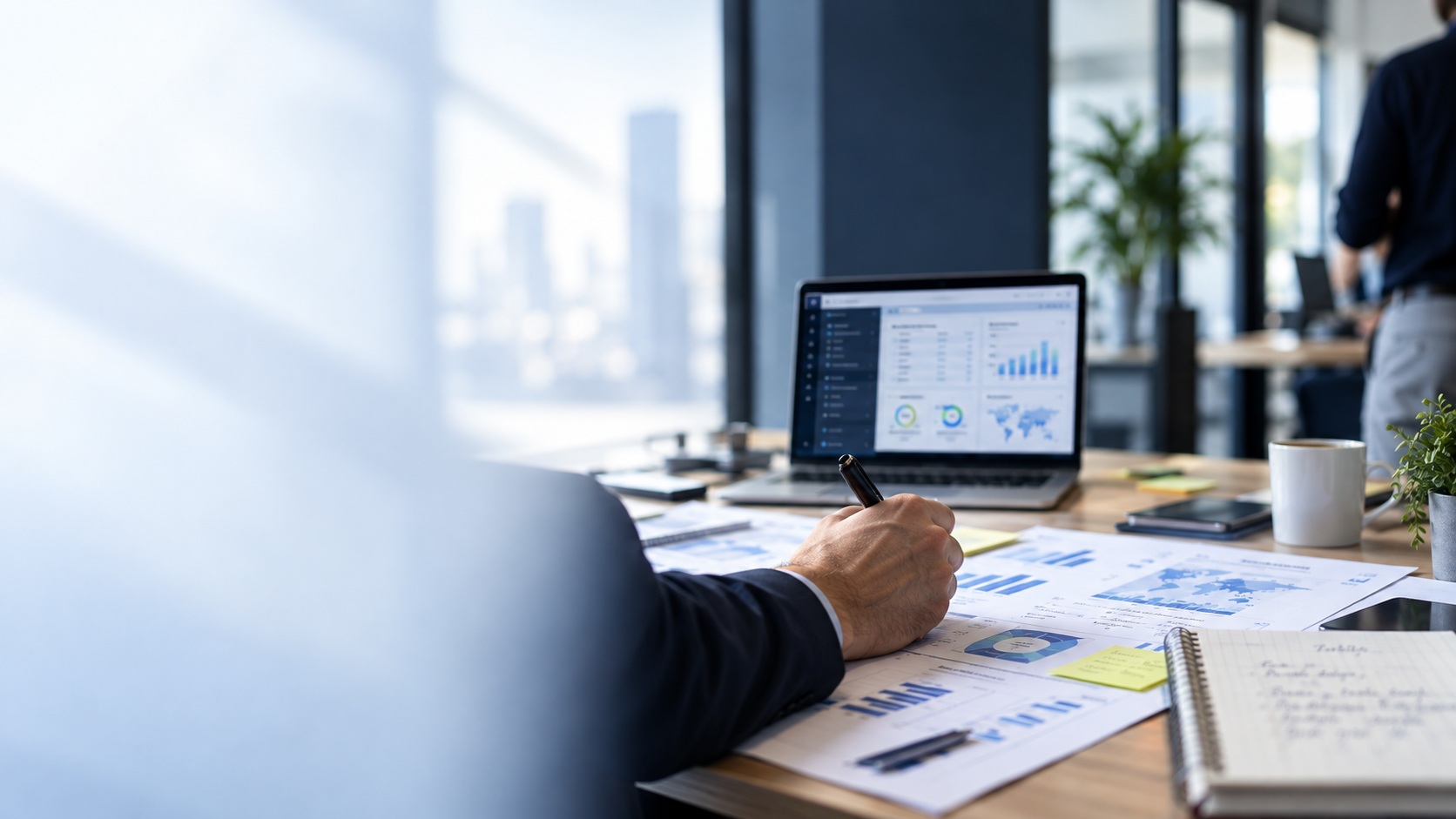Analyse de documents et de données ERP dans un espace de travail.